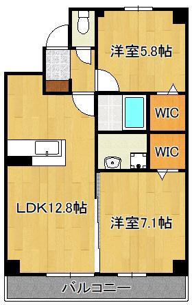 G-STAGE苅田(2LDK/3階)の間取り写真