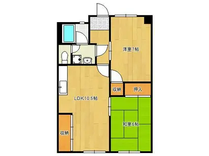 SK-BLD(2LDK/2階)の間取り写真