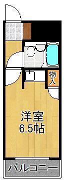 ニューポートナイン(ワンルーム/2階)の間取り写真