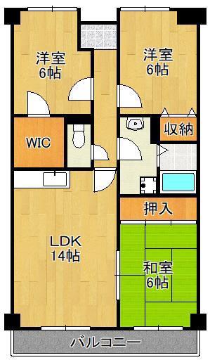 クリエースト(3LDK/2階)の間取り写真