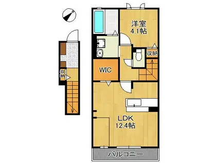 LIVE FLAT大橋(1SLDK/2階)の間取り写真