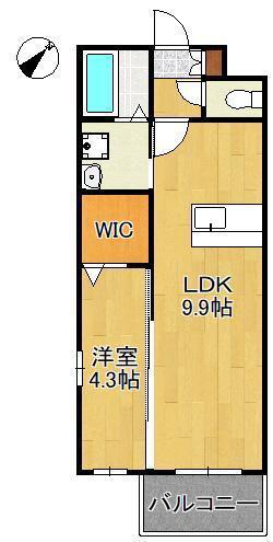 A-MENT385(1LDK/3階)の間取り写真