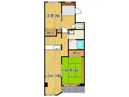 富士ヶ丘(2LDK/3階)の間取り写真