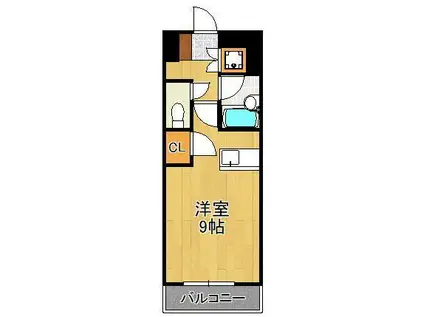 グローリー北方Ⅱ(ワンルーム/2階)の間取り写真