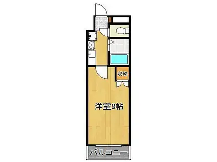 アルテハイム小倉(1K/2階)の間取り写真