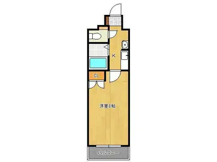 アルテハイム小倉(1K/6階)の間取り写真
