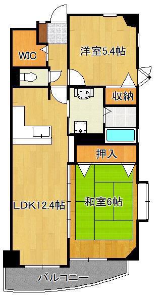 ミラベル嵐ヶ丘(2LDK/2階)の間取り写真