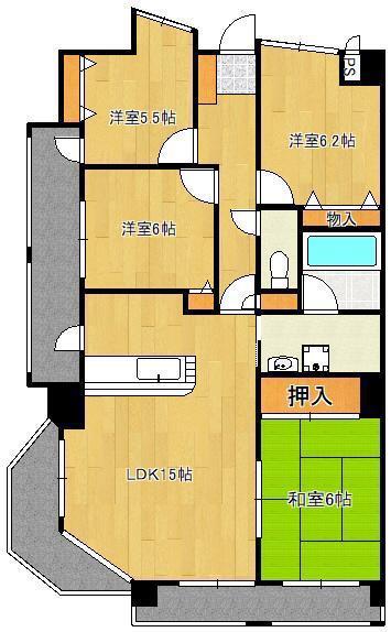 セカンド・レオ守恒(4LDK/3階)の間取り写真