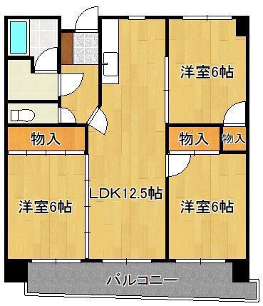 ハーベスト守恒(3LDK/4階)の間取り写真