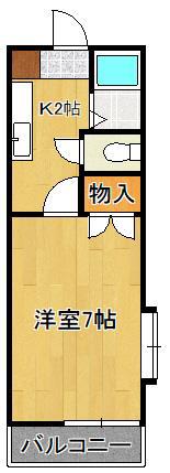 コーポすみれ(1K/1階)の間取り写真