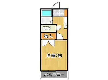 コーポすみれ(1K/2階)の間取り写真