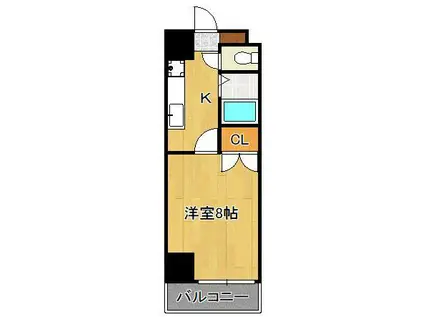 アベニュー扇(1K/6階)の間取り写真