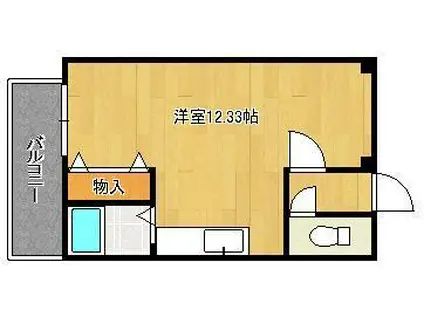 第Ⅲコーポあけみ(ワンルーム/2階)の間取り写真