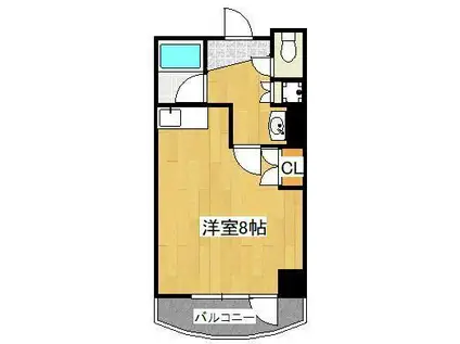 ニューサンリバー 6番館(ワンルーム/9階)の間取り写真