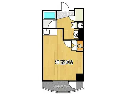 ニューサンリバー 6番館(1K/6階)の間取り写真