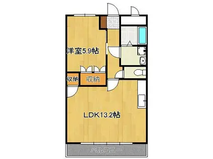 ライトニングエクセレンス(1LDK/1階)の間取り写真