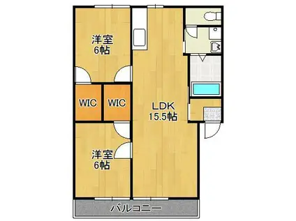 プリ・メゾン(2SLDK/1階)の間取り写真