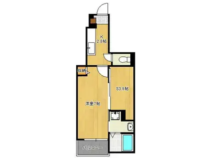 グレイス ワン(1K/1階)の間取り写真