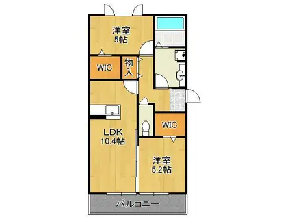 ALLTID GLAD FARGERIK(2LDK/2階)の間取り写真