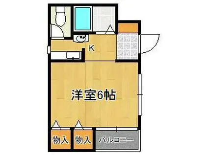 紫陽花館(ワンルーム/4階)の間取り写真