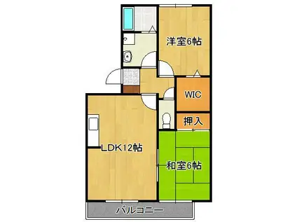 フロンティアS(2LDK/3階)の間取り写真