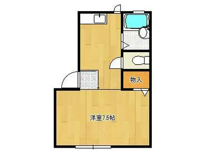 プレジールミスミ(1K/2階)の間取り写真