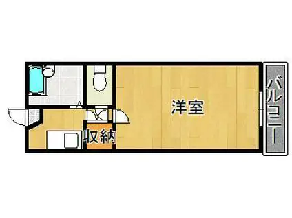 オアシス富士見(1K/1階)の間取り写真