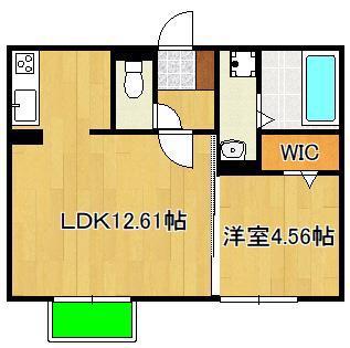 APPEARANCE JONO(1LDK/1階)の間取り写真