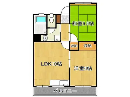 リ・エクラ(2LDK/3階)の間取り写真