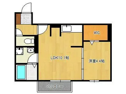 トレス若園館(1LDK/1階)の間取り写真