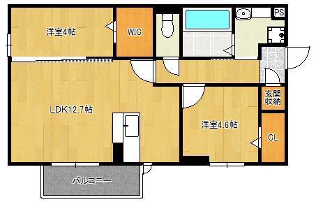 D-ROOM南方(2LDK/1階)の間取り写真
