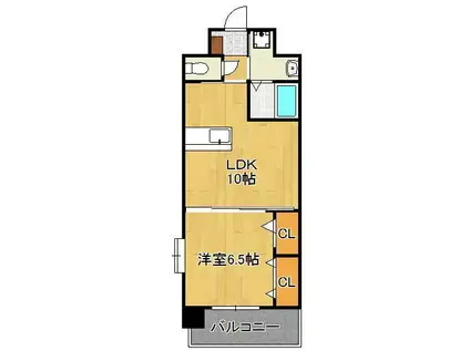 エヴァーグリーンN(1LDK/3階)の間取り写真