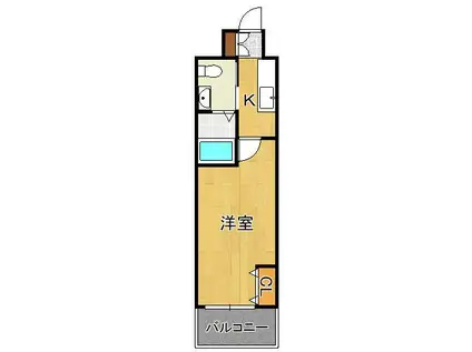 NO.65クロッシングタワーORIENT.BLD(1K/3階)の間取り写真