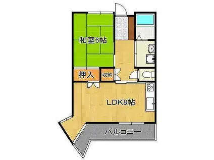 スタンフォード(1LDK/3階)の間取り写真