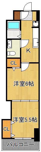 木下鉱産ビル(2K/3階)の間取り写真