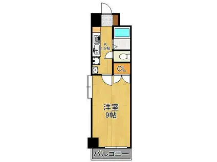 FOXEY(1K/6階)の間取り写真