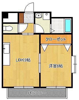 チャペルコンサート(1LDK/3階)の間取り写真