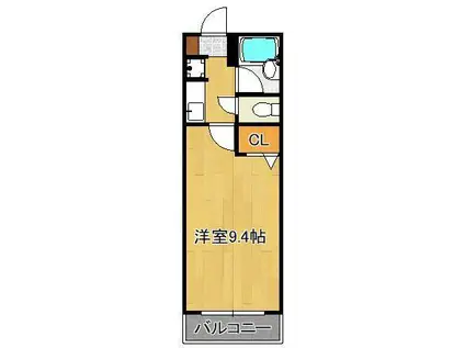 朝日プラザ小倉片野Ⅱ(1K/2階)の間取り写真