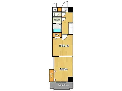 木下鉱産ビルⅡ(2K/2階)の間取り写真