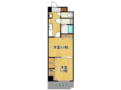 木下鉱産ビルⅡ(2K/5階)の間取り写真