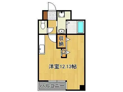 サンシャインⅢ(ワンルーム/6階)の間取り写真