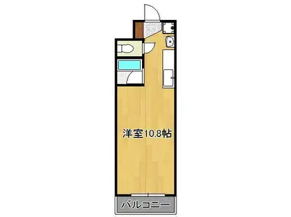 第25エルザビル(1K/4階)の間取り写真