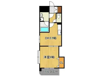 プレシード萩崎(1DK/5階)の間取り写真