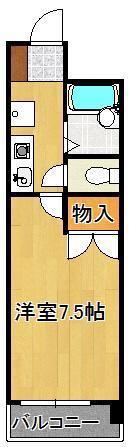 プレアール明和町(1K/3階)の間取り写真