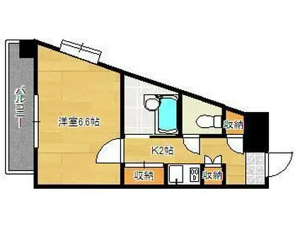 グレイス片野(1K/8階)の間取り写真