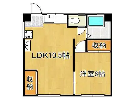 プリンセスメディアパークⅠ(1LDK/3階)の間取り写真