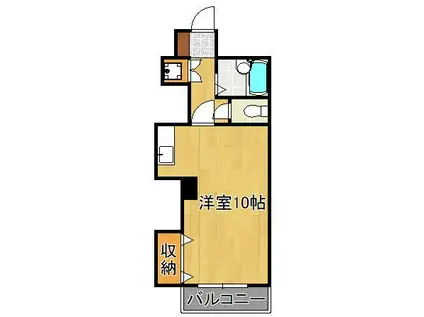 アーバンライフ神岳(ワンルーム/1階)の間取り写真