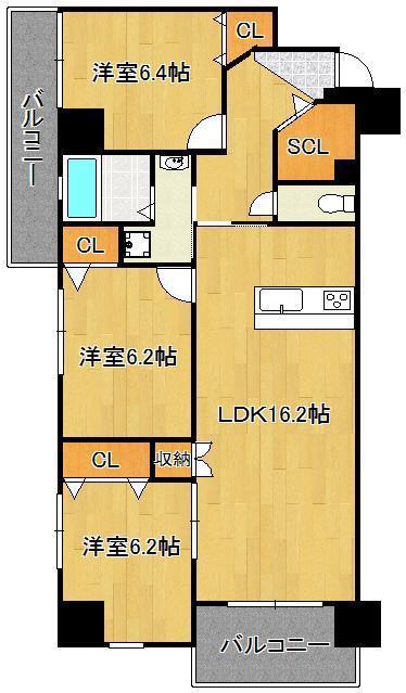 T THE STYLE(3LDK/3階)の間取り写真
