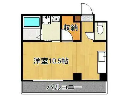 寿山ビル(ワンルーム/2階)の間取り写真