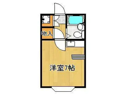 シティルーム大畠(ワンルーム/1階)の間取り写真